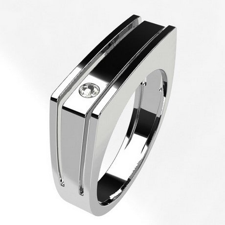 Men's Silver Ring Design | Round Zarkan Stone Solitaire Ring | Silveradda